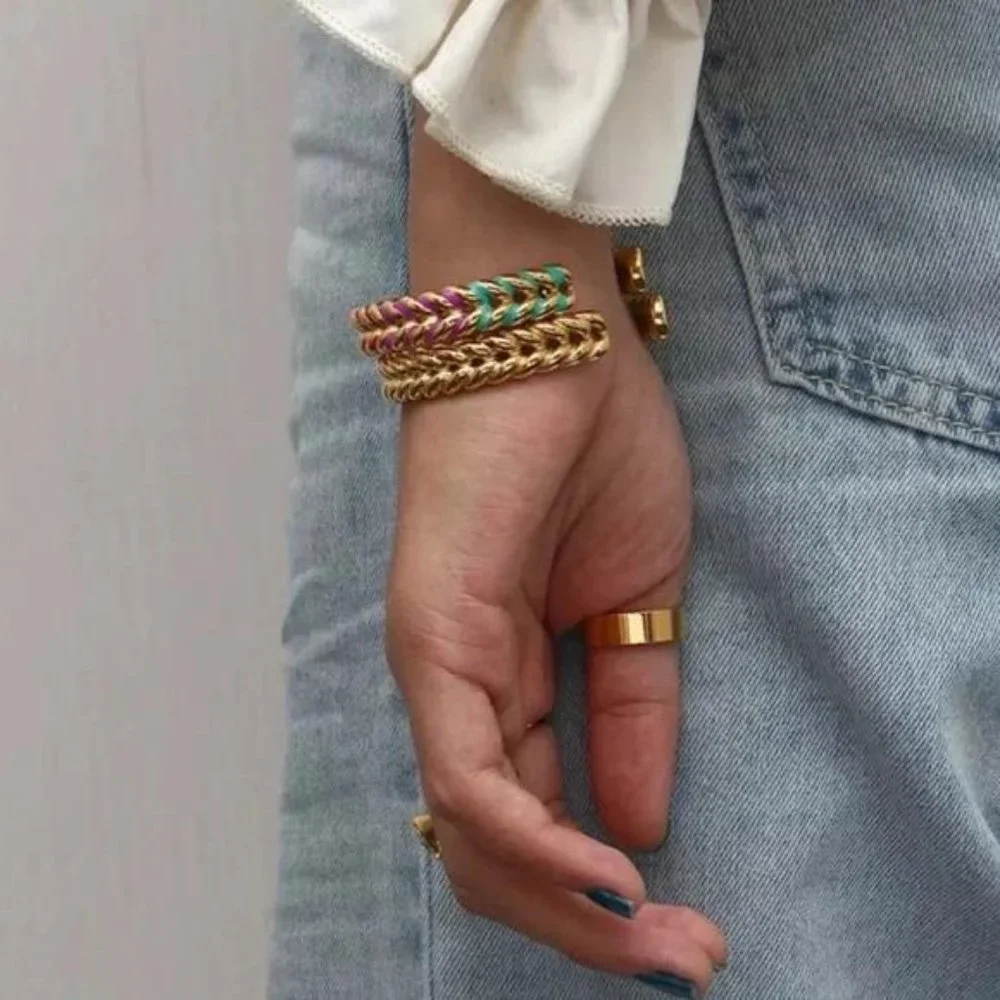NEW 18K GOLD ADJUSTABLE BRACELET, NICE BRACELET, CUTE BRACELET - Picture 3 of 7